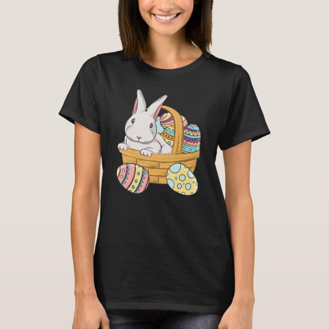 Easter Bunny Basket Eggs Rabbit Easter Day Women M T-Shirt (Front)
