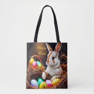 Easter Bunny Basket & Eggs  Tote Bag