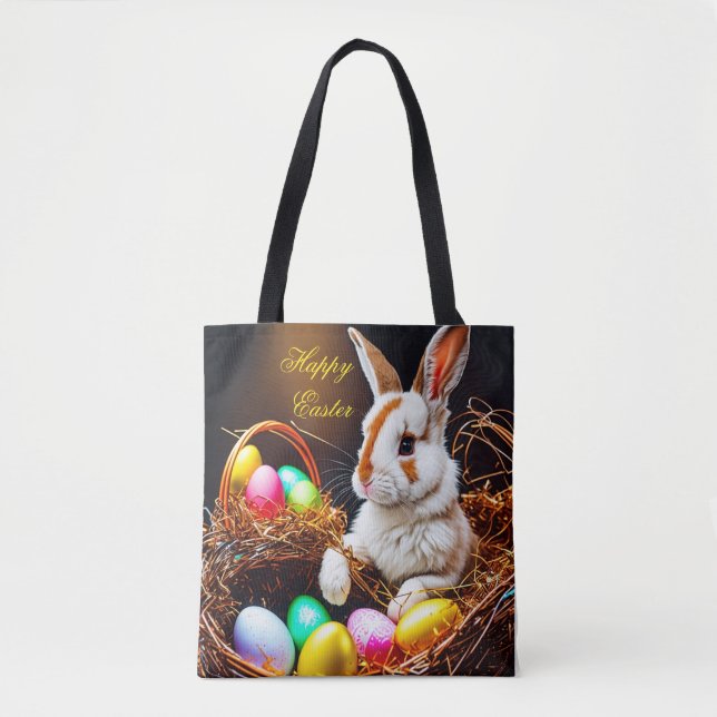 Easter Bunny Basket & Eggs  Tote Bag (Front)