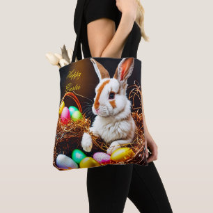 Easter Bunny Basket & Eggs Tote Bag