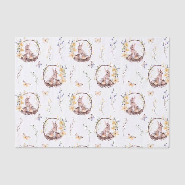 Easter Bunny basket Tissue Paper (Front)