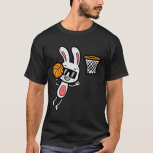 Easter Bunny Basketball Dunk Sports Boys Kids Todd T-Shirt