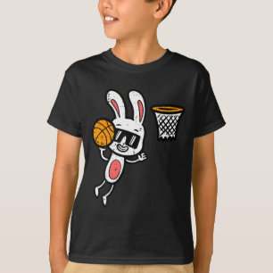 Easter bunny basketball dunk sports boys kids todd T-Shirt