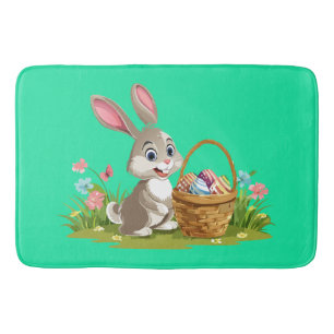 Easter bunny bath mat