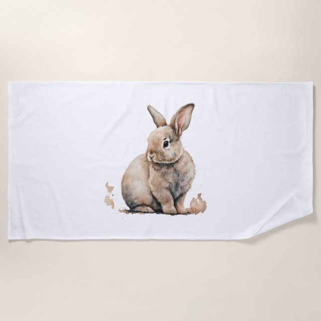 Easter Bunny        Beach Towel (Front)