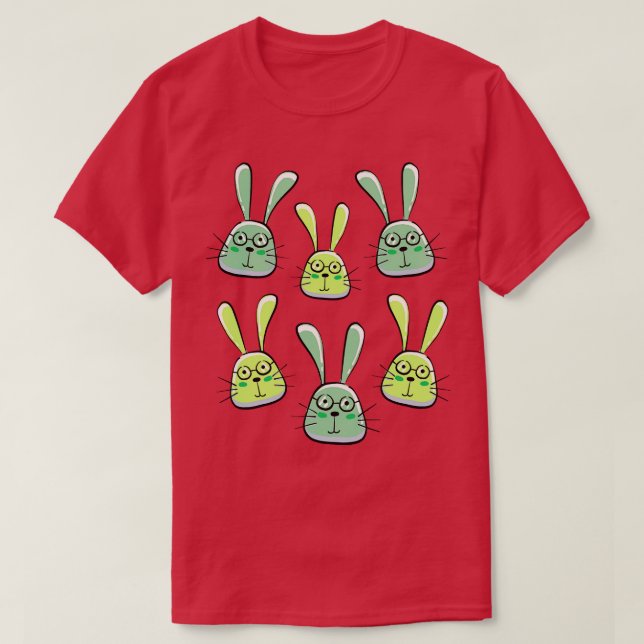 Easter Bunny Beautiful Easter Eggs Happy Easter Bu T-Shirt (Design Front)