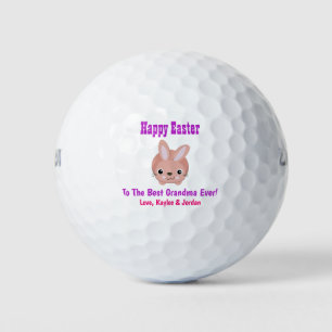 Easter Bunny Best Grandma Ever Cute Pink Purple Golf Balls
