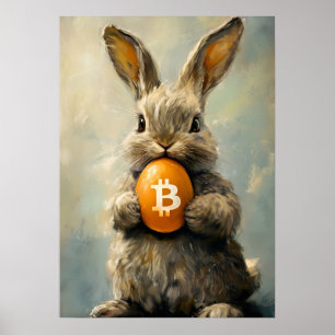 Easter Bunny Bitcoin rabbit hole Poster