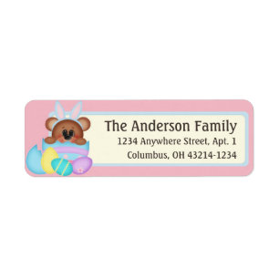 Easter Bunny Bixby Teddy Bear & Egg Address