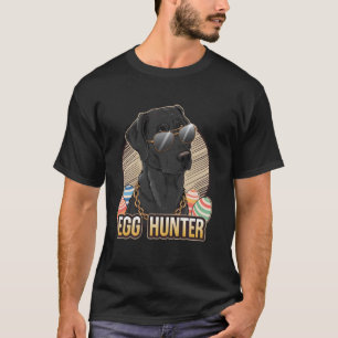 Easter Bunny Black Labrador Retriever Egg Hunter D T-Shirt