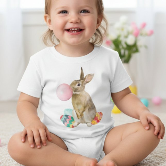 Easter Bunny Blowing Bubble Gum Eggs T-Shirt (Creator Uploaded)