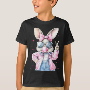 Easter Bunny Blowing Gum Happy Easter Bunnie Sungl T-Shirt