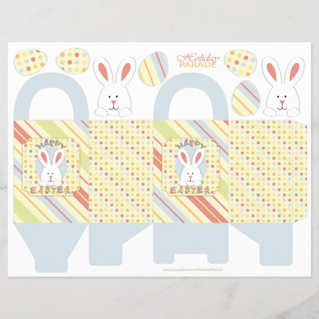 Easter Bunny Box Template Flyer (Front)