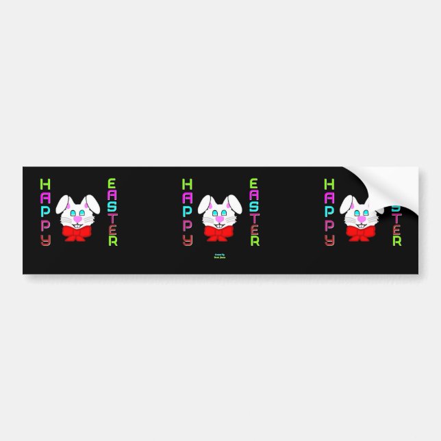 Easter Bunny Bumper Sticker (Front)