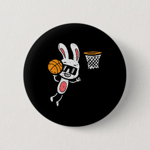 Easter Bunny Bysketbyll Dunk Sports Boys Kids Todd 6 Cm Round Badge