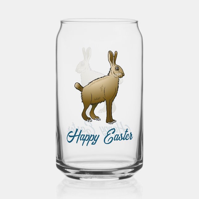 Easter Bunny Can Glass (Front)