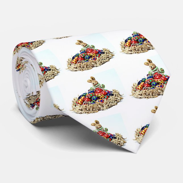 Easter Bunny Candy Nest Tie (Rolled)