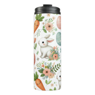 Easter Bunny & Carrots Thermal Tumbler for Spring