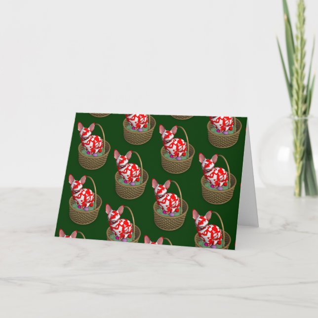 Easter Bunny Cat Holiday Card (Front)