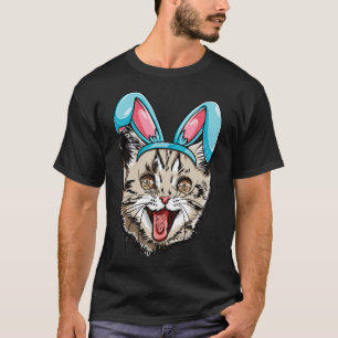 Easter Bunny Cat T Kitty Kitten Girls Boys Kids Wo T-Shirt