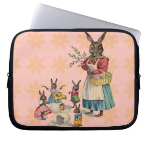 Easter Bunny Chckens Bunnies Eggs Laptop Sleeve
