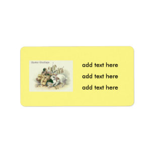 Easter Bunny Chick Daisy Label