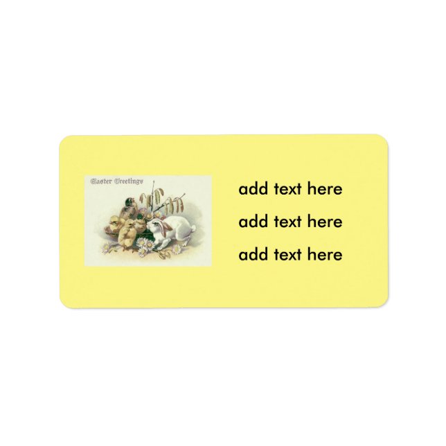 Easter Bunny Chick Daisy Label (Front)