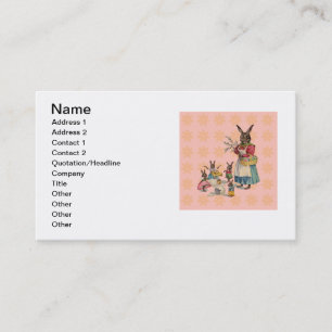 Easter Bunny Chicken Bunny Eggs Business Card
