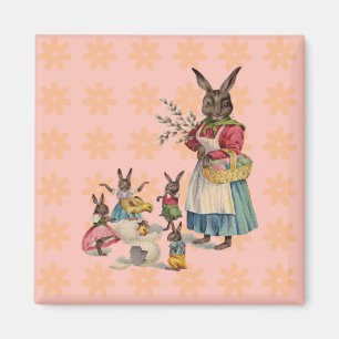 Easter Bunny Chicken Bunny Eggs Magnet