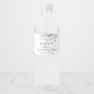 Easter Bunny Chinoiserie Baby Shower Water Bottle Label