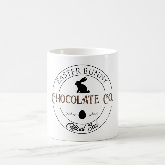 Easter Bunny Chocolate Company Official Seal Coffee Mug (Center)