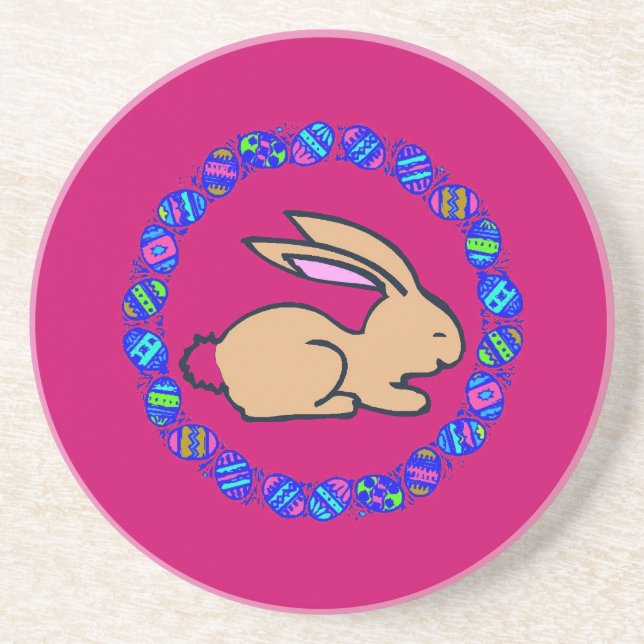 Easter Bunny Circle Coaster (Front)