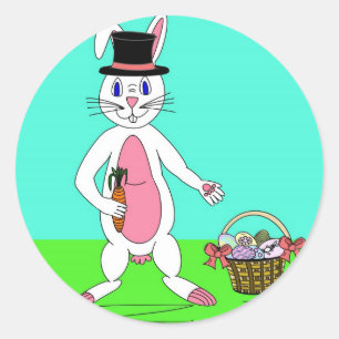 Easter Bunny Classic Round Sticker