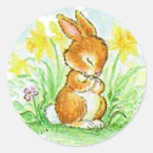 Easter Bunny Classic Round Sticker