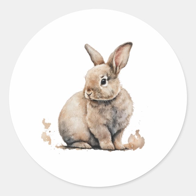 Easter Bunny        Classic Round Sticker (Front)