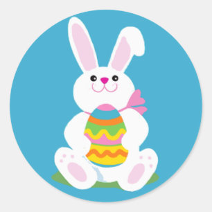 Easter Bunny Classic Round Sticker
