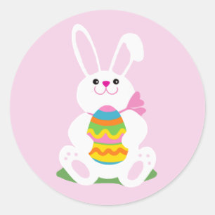 Easter Bunny Classic Round Sticker