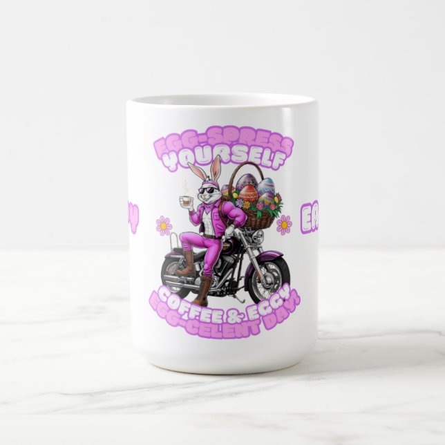 Easter Bunny Coffee Biker Mug – Eggspress Yourself (Center)