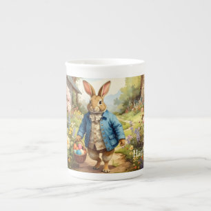 Easter Bunny Collecting Easter Eggs Bone China Mug