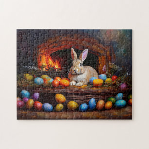 Easter Bunny Colourful Easter eggs  Jigsaw Puzzle