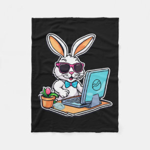 Easter Bunny Computer Video Game Lovers 1  Fleece Blanket
