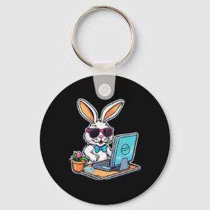 Easter Bunny Computer Video Game Lovers 1 Key Ring