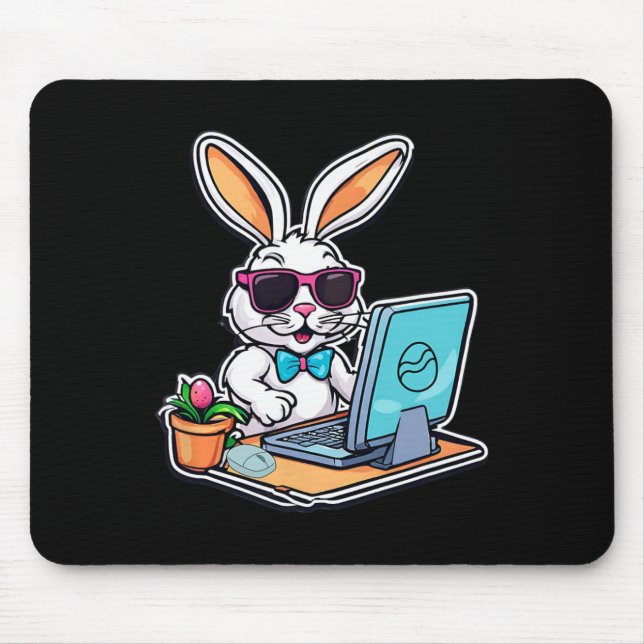 Easter Bunny Computer Video Game Lovers 1  Mouse Mat (Front)