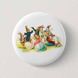 Easter Bunny Concert Vintage 6 Cm Round Badge