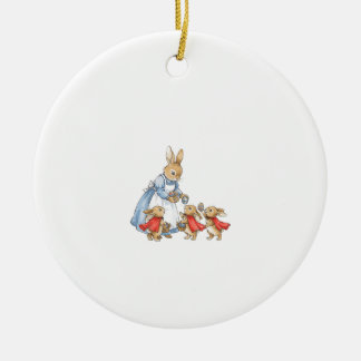 Easter Bunny Cottagecore Vintage Rabbit Women Girl Ceramic Tree Decoration