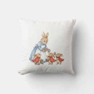 Easter Bunny Cottagecore Vintage Rabbit Women Girl Cushion