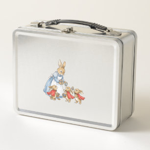 Easter Bunny Cottagecore Vintage Rabbit Women Girl Metal Lunch Box