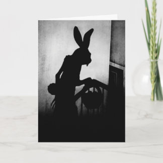 Easter Bunny Creepy Shadow Card