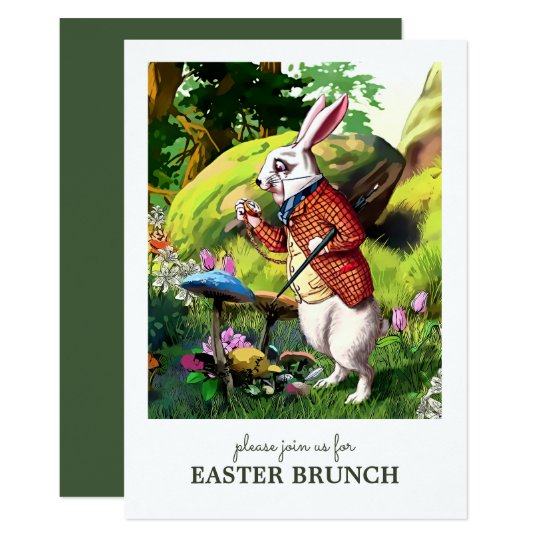 Easter Bunny Custom Easter Brunch Invitations