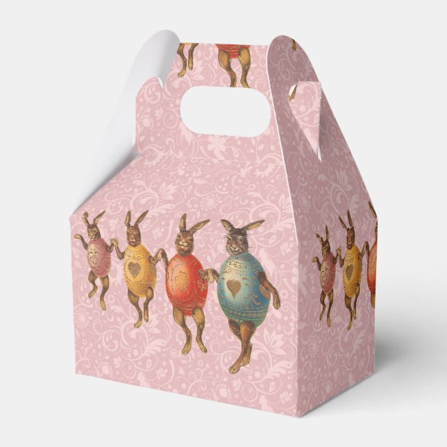 Easter Bunny Dancing Eggs Favour Box (Front Side)